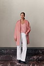 Brushed Wool Wrap Coat