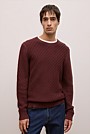 Cotton Blend Textured Crew