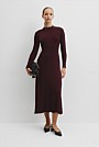 Rib Zip Neck Knit Dress