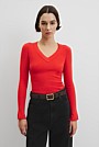 Wool Silk V-Neck Neck