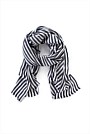 Printed Stripe Wool Scarf