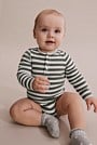 Long Sleeve Stripe Rib Bodysuit