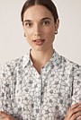 Silk Stencil Floral Shirt