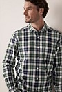 Brushed Herringbone Plaid Shirt