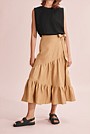 Organically Grown Linen Wrap Skirt