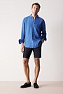Regular Fit Delave Linen Long Sleeve Shirt