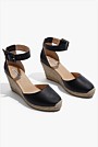 Carolina Leather Espadrille Wedge