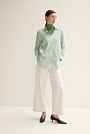 Cotton Modal Stripe Longline Shirt