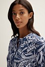 Paisley Placket Detail Blouse