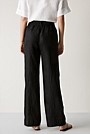 Linen Pintuck Detail Wide Leg Pant