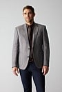 Tailored Fit Linen Hopsack Blazer