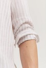 Tailored Fit Organically Grown Linen Stripe Shirt