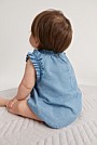 Organically Grown Cotton Chambray Frill Cami