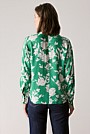 Contrast Floral Draped Blouse