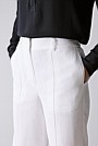 Linen Pintuck Detail Wide Leg Pant