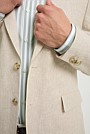 Slim Fit Linen Pinstripe Blazer