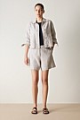 Yarn Dyed Linen Pinstripe Jacket