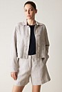 Yarn Dyed Linen Pinstripe Jacket