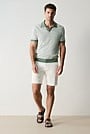 Cotton Linen Stripe Polo