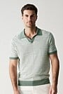 Cotton Linen Stripe Polo