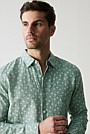 Tailored Linen Cotton Micro Floral Shirt