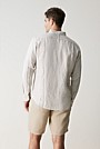 Regular Fit Delave Linen Bold Stripe Shirt