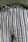 Organically Grown Linen Multi Stripe Drawcord Short