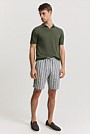 Organically Grown Linen Multi Stripe Drawcord Short