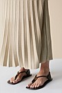 Shimmer Knit Pleat Midi Skirt