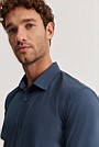 Regular Fit Garment Dyed Poplin Short Sleeve Shirt