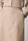 Cotton Twill Patch Pocket Skirt