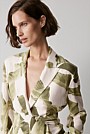 Palm Leaf Print Wrap Jacket
