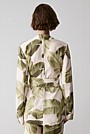 Palm Leaf Print Wrap Jacket