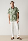 Regular Fit Palm Leaf Short Sleeve Shirt