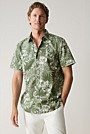 Regular Fit Palm Leaf Short Sleeve Shirt