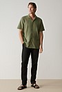 Regular Fit Cotton Blend Pique Shirt