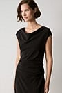 Jersey Ottoman Ruched Front Dress