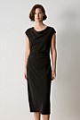 Jersey Ottoman Ruched Front Dress