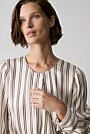 Satin Stripe Draped Blouse