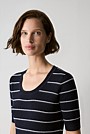 Merino Stripe Crew Knit T-Shirt