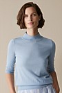 Merino Jersey Mock Neck Knit