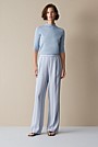 Yarn Dyed Stripe Wide Leg Pant