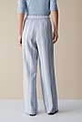 Yarn Dyed Stripe Wide Leg Pant