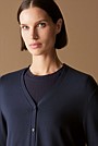 Draped V Neck Cardigan