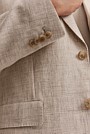 Slim Fit Stretch Linen Cotton Blend Blazer