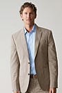 Tailored Fit Italian Cotton Linen Check Blazer