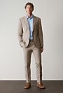 Tailored Fit Italian Cotton Linen Check Blazer