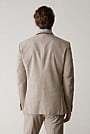 Tailored Fit Italian Cotton Linen Check Blazer