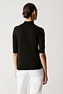 Merino Jersey Mock Neck Knit