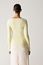 Merino Blend Scoop Neck Long Sleeve Knit